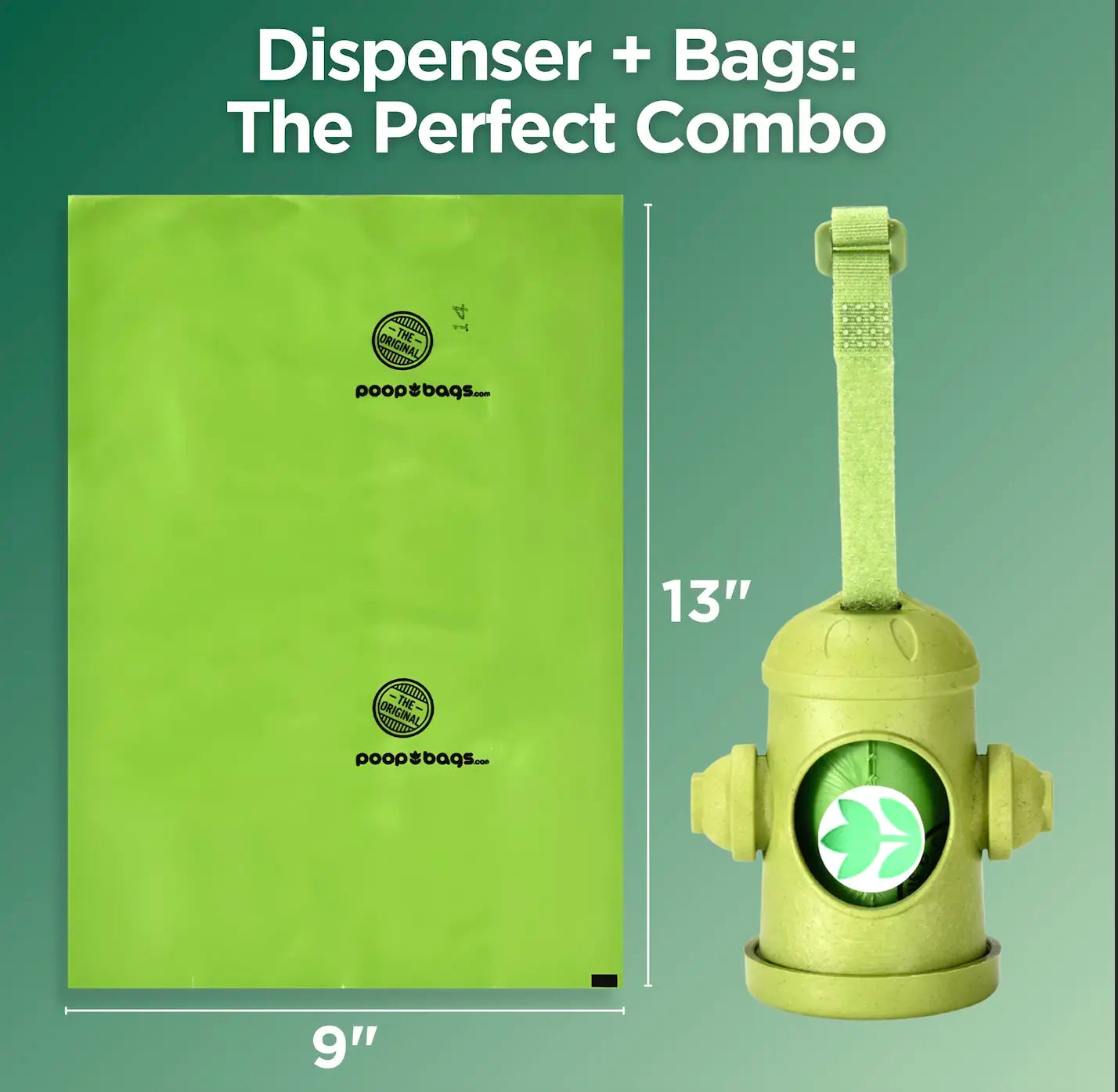 The Original Poop Bags Hydrant Bag Holder Dispenser with 15 Poop Pet Poop Bags Poop Bag